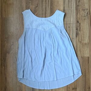 Light Blue Sleeveless Women's Top